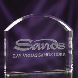 Custom Crystal Arch Award (4 3/8"x5"x1 1/4")  Custom Crystal Arch Award (4 3/8"x5"x1 1/4")