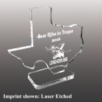 Personalized Large Texas Shaped Etched Acrylic Award
