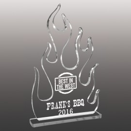 Small Custom Laser Etched Acrylic Award with Logo