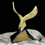 Logo Branded Intrepid Award - Gold/Black 11"
