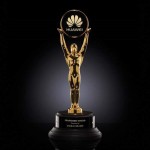 Logo Branded Champion Award (S) - Gold/Ebony Base 10"