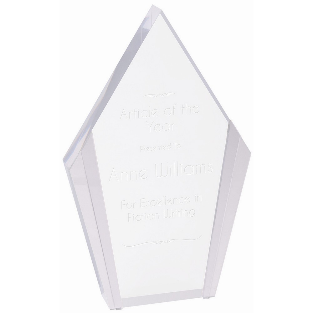 Custom Etched 4 3/4" x 7 1/2" Diamond Acrylic with Silver Edges Custom Etched 4 3/4" x 7 1/2" Diamond Acrylic with Silver Edges