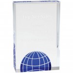 5" x 7" Blue Globe Acrylic Laser-etched