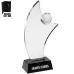 Basketball Crystal Glass Awards with Logo