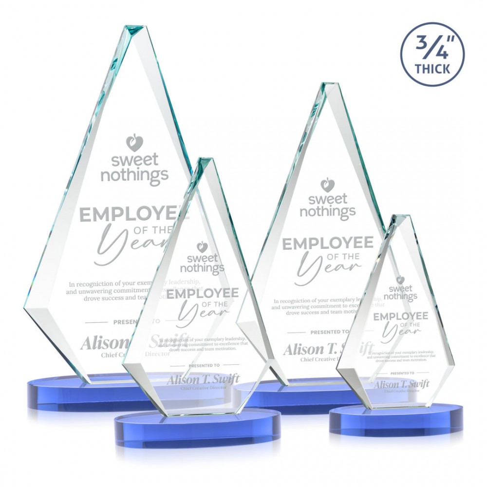Logo Branded Windsor Award on Alberton Base - Sky Blue