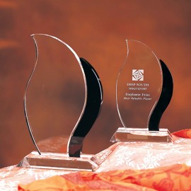 8" Artisan Flame w/Black Accent Award with Logo