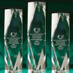 10" Crystal Prestige Award Custom Etched