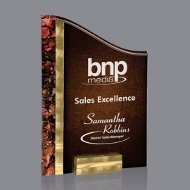 Ventura Award - 7"x10" Gold/Red with Logo  Ventura Award - 7"x10" Gold/Red with Logo