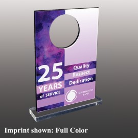 Logo Branded Small Hollowed Rectangle Shaped Full Color Acrylic Award  Logo Branded Small Hollowed Rectangle Shaped Full Color Acrylic Award