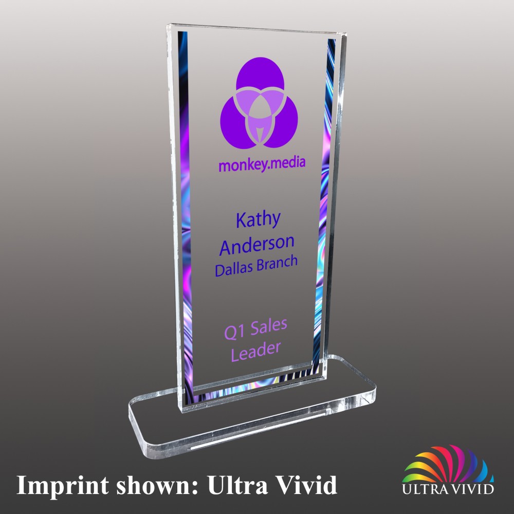Custom Large Vertical Rectangle Shaped Ultra Vivid Acrylic Award