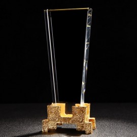 Crystal Trophy A19-168 with Logo