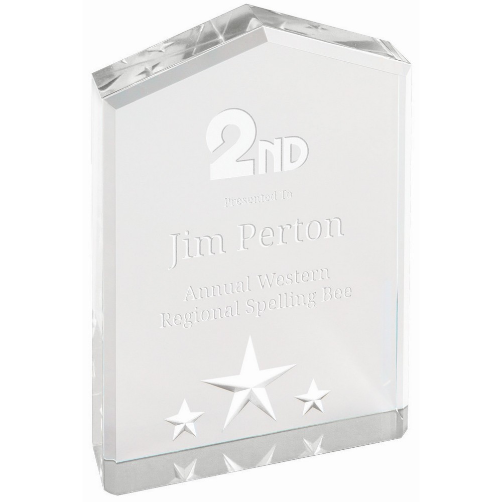 Custom Etched 5" Silver Star Point Acrylic Custom Etched 5" Silver Star Point Acrylic
