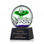 Customized Aquarius Award on Robson Black - 4" Diam