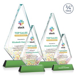 Logo Branded Windsor VividPrint Award on Newhaven - Green