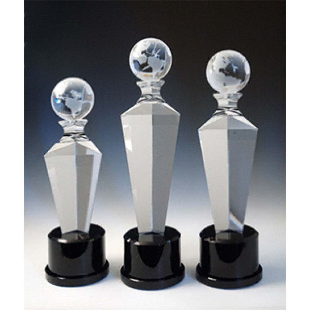Custom Etched World Homage Award - Optic Crystal (11"x3 9/16"x3 9/16") Custom Etched World Homage Award - Optic Crystal (11"x3 9/16"x3 9/16")