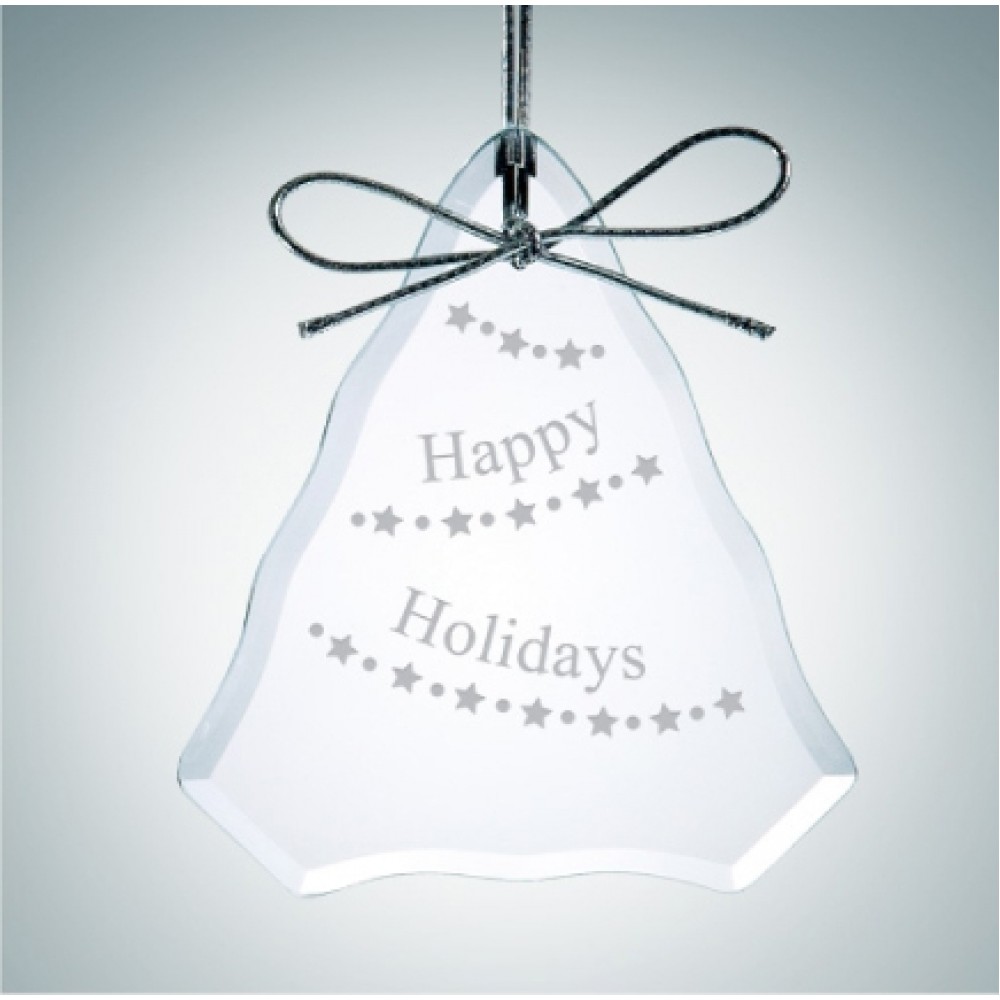 Logo Imprinted Premium Tree Shape Clear Glass Ornament Award Logo Imprinted Premium Tree Shape Clear Glass Ornament Award
