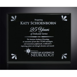 Aberdeen Black Laser Plaque 10-1/2" x 13" with Logo