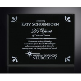 Personalized Aberdeen Black Laser Plaque 10-1/2" x 13"