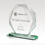 Jade Crystal Award - Amulet 7.5" with Logo