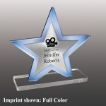 Medium Star Shaped Full Color Acrylic Award with Logo