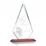 Custom Etched Windsor Award - Starfire/Red 12"