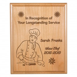 Logo Branded 12" x 15" All American Red Alder Plaque