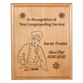 Promotional 12" x 15" All American Red Alder Plaque