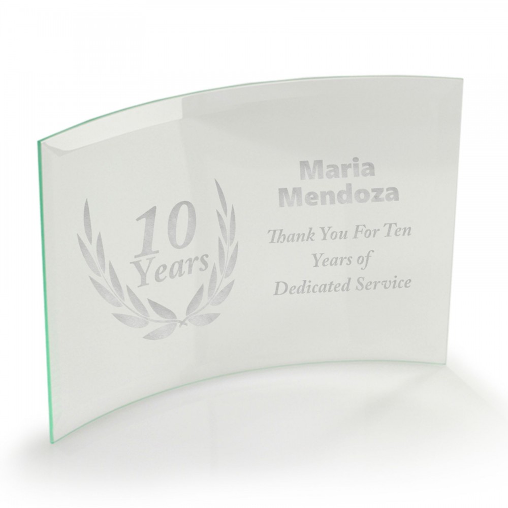 Spectral Jade Curved Award (6"x4") with Logo