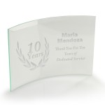 Spectral Jade Curved Award (6"x4") with Logo
