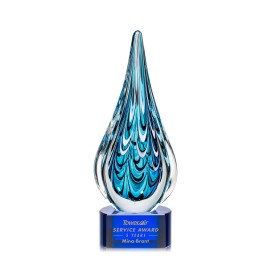 Worchester Award on Paragon Blue - 8" with Logo  Worchester Award on Paragon Blue - 8" with Logo