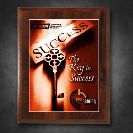 Personalized Econo Cherry Plaque 8" x 10" with Sublimated Plate