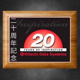 Personalized Bamboo Plaque 8" x 10" with Sublimated Plate  Personalized Bamboo Plaque 8" x 10" with Sublimated Plate