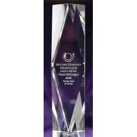 10" Crystal President Award with Logo