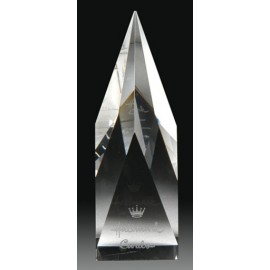 Logo Branded 7 1/2" Steeple Crystal Award  Logo Branded 7 1/2" Steeple Crystal Award