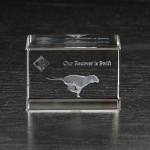 Small Block 3D Crystal Award with Logo