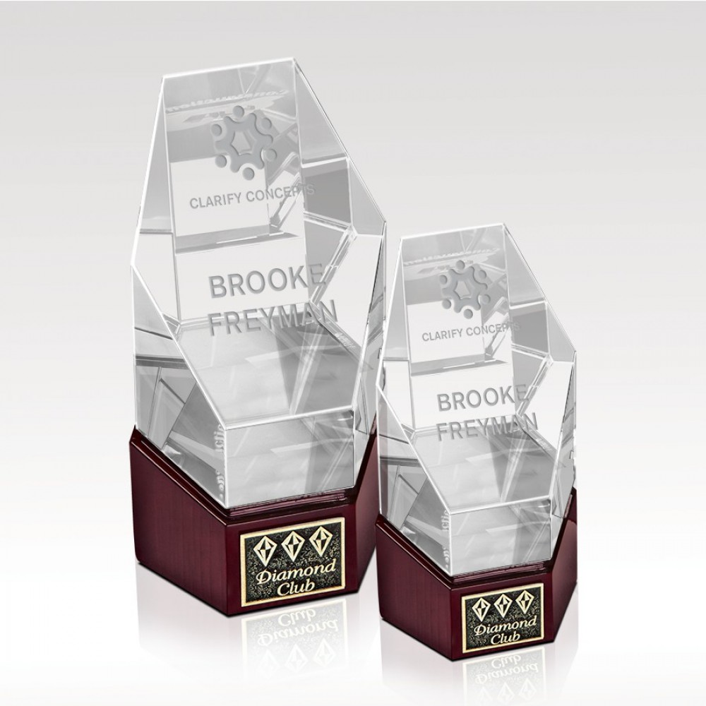 Crystal Tower Award - Optic Newport with Logo Crystal Tower Award - Optic Newport with Logo