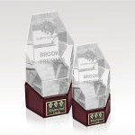 Crystal Tower Award - Optic Newport with Logo
