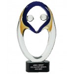 Personalized Art Glass Achievement Award (4"x13" Flame)