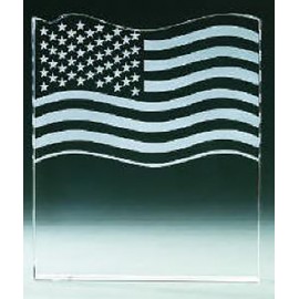 Custom 4.4" x 5" - Acrylic Flag Award  Custom 4.4" x 5" - Acrylic Flag Award