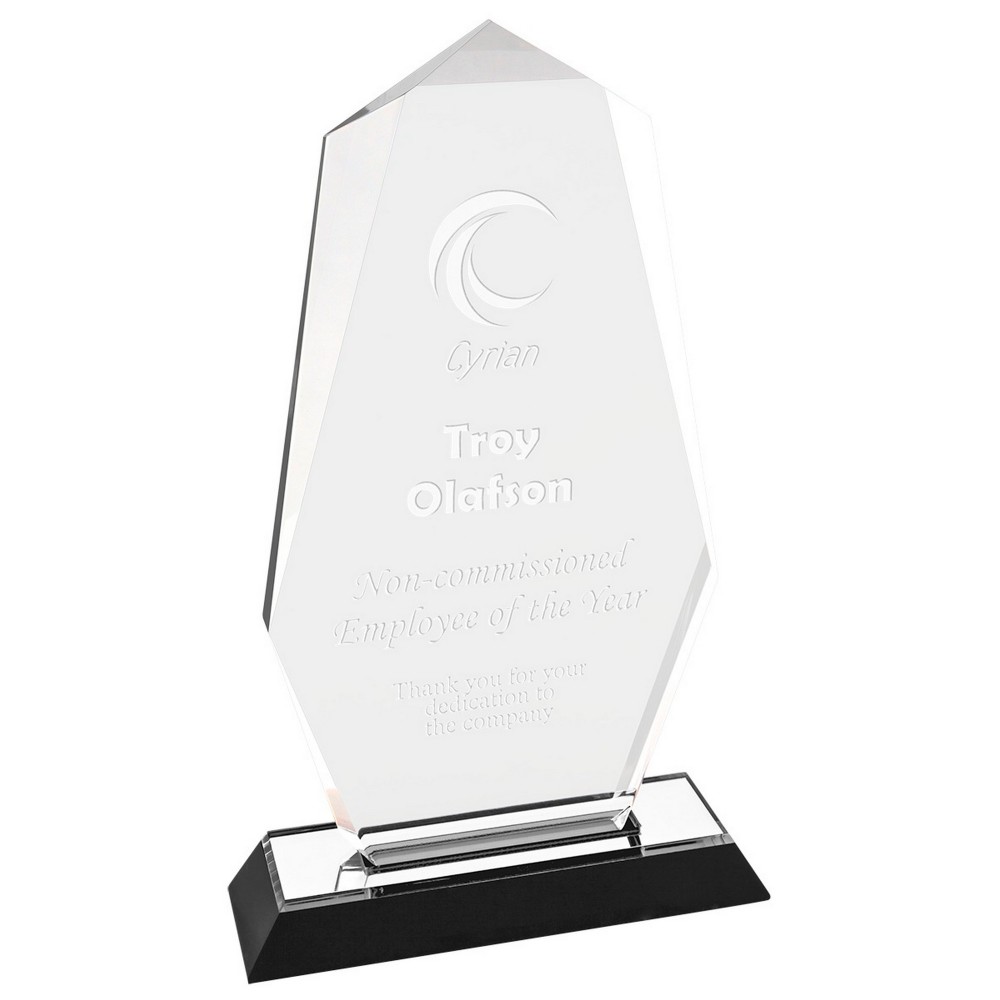 Custom Etched 9" Silver Octagon Point Impress Acrylic Custom Etched 9" Silver Octagon Point Impress Acrylic
