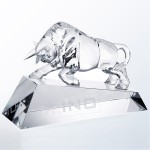 Wall Street Bull Financial Achievement Award with Logo