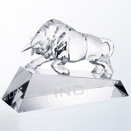 Wall Street Bull Financial Achievement Award with Logo