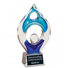 Customized 10.25" Winner Colored Art Glass Award