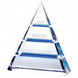 Luxor Design Prism Shaped Crystal Award with Logo