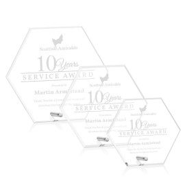 Customized Polaris Hexagon Award - Silver