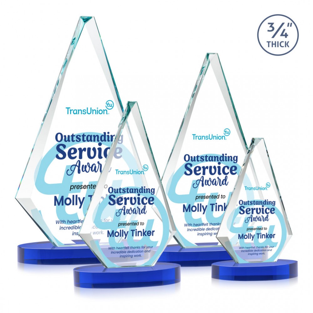 Customized Windsor VividPrint Award on Alberton Base - Blue Customized Windsor VividPrint Award on Alberton Base - Blue