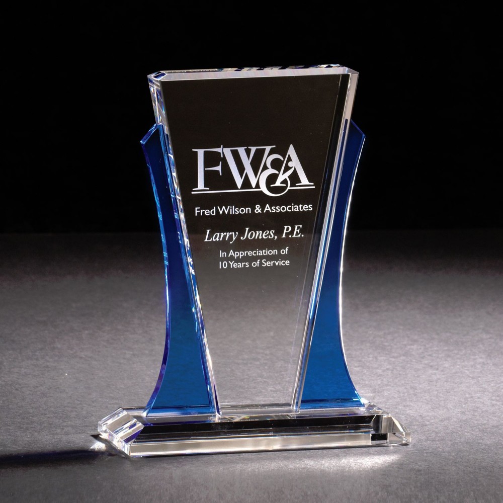Majestic Cobalt Optically Perfect Award with Logo Majestic Cobalt Optically Perfect Award with Logo
