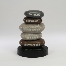 Stacking Rocks w/ Round Base with Logo  Stacking Rocks w/ Round Base with Logo