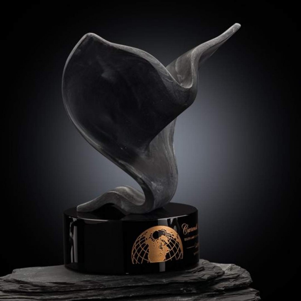 Personalized Upsurge Award - Black/Black 9" Personalized Upsurge Award - Black/Black 9"