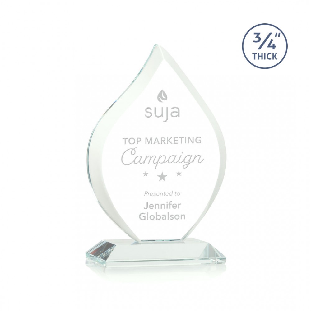 Worthington Flame Award - Jade 8" with Logo